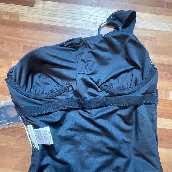 Michael Michael Kors Embellished One-Shoulder One-Piece Swimsuit Black Size 4 - Picture 5 of 12